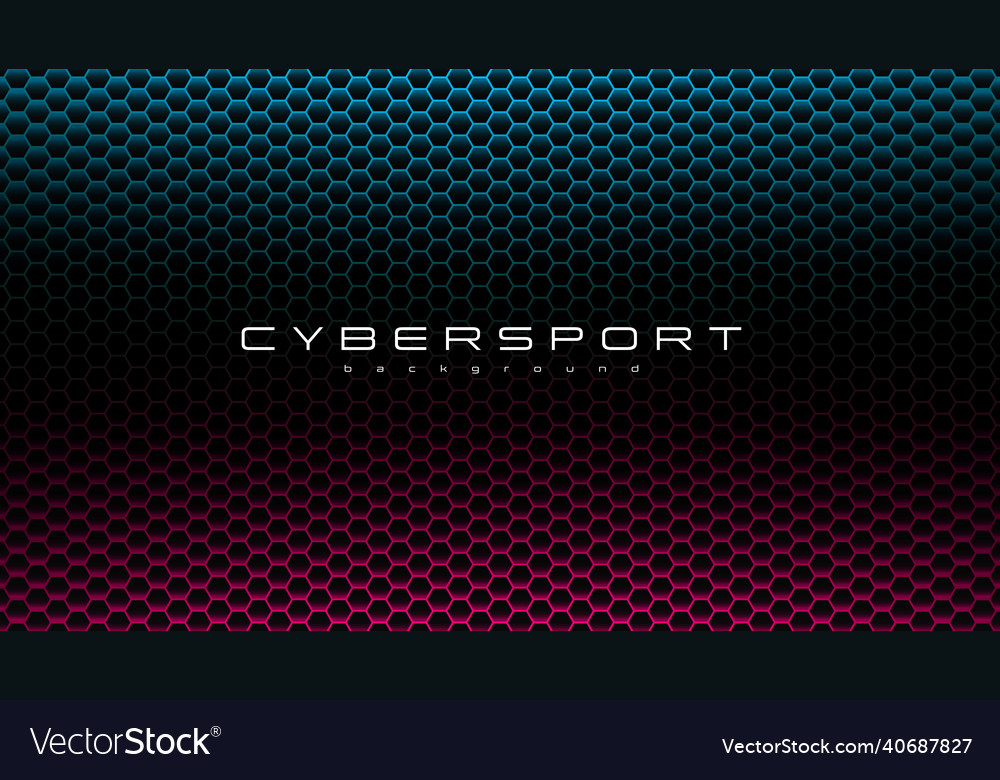 Cybersport abstract background with neon colors Vector Image