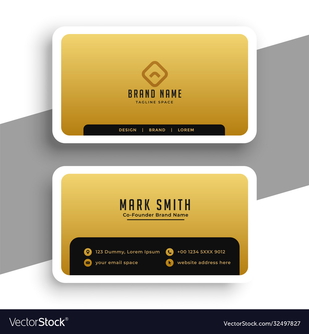 Elegant Golden Business Card