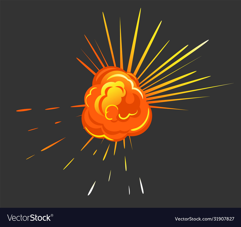 Explosion im Weltraum heller Knall mit Wolkenstaub