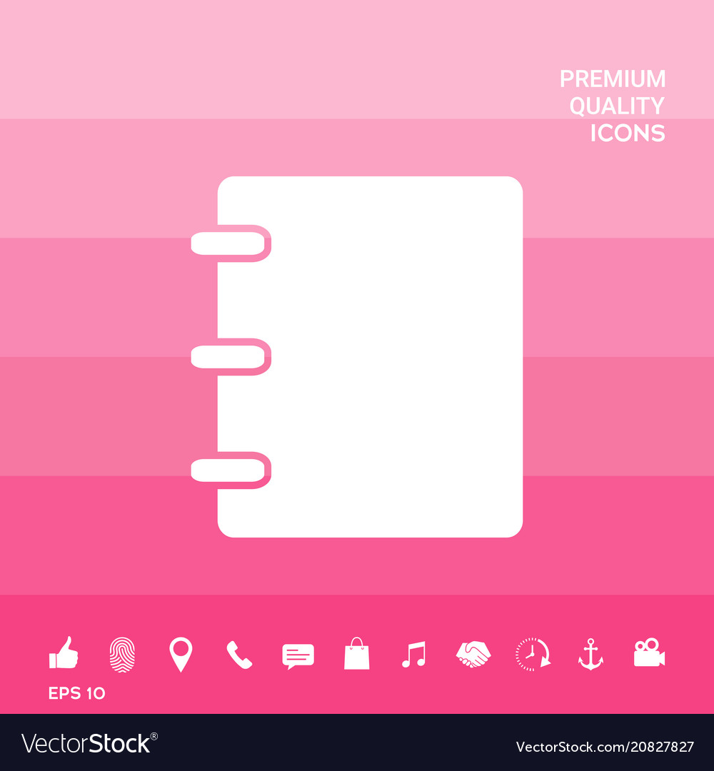 Notebook address phone book icon with blank