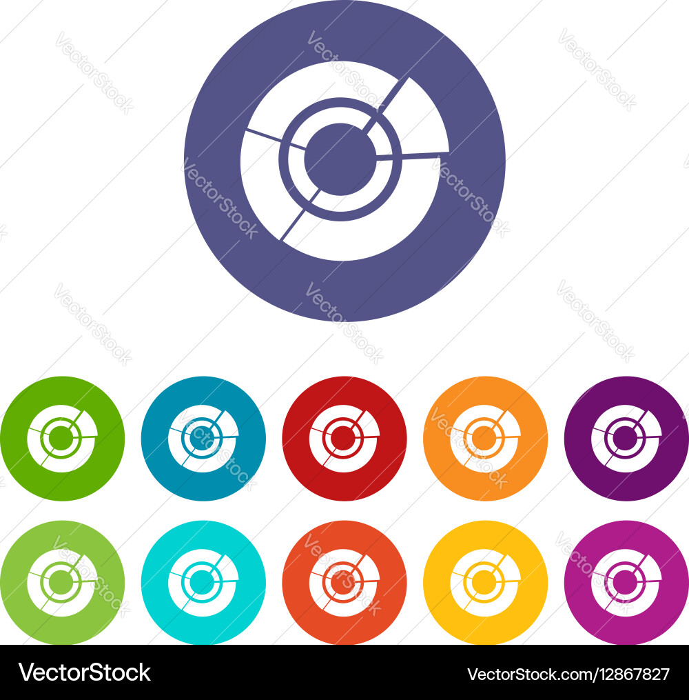 Pie chart for infographic set icons Royalty Free Vector