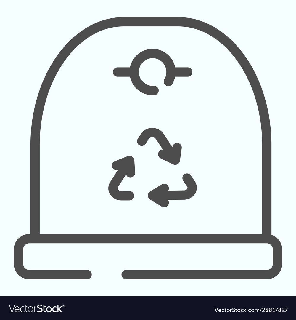 Recycle container line icon garbage Vector Image Recycle container line icon garbage