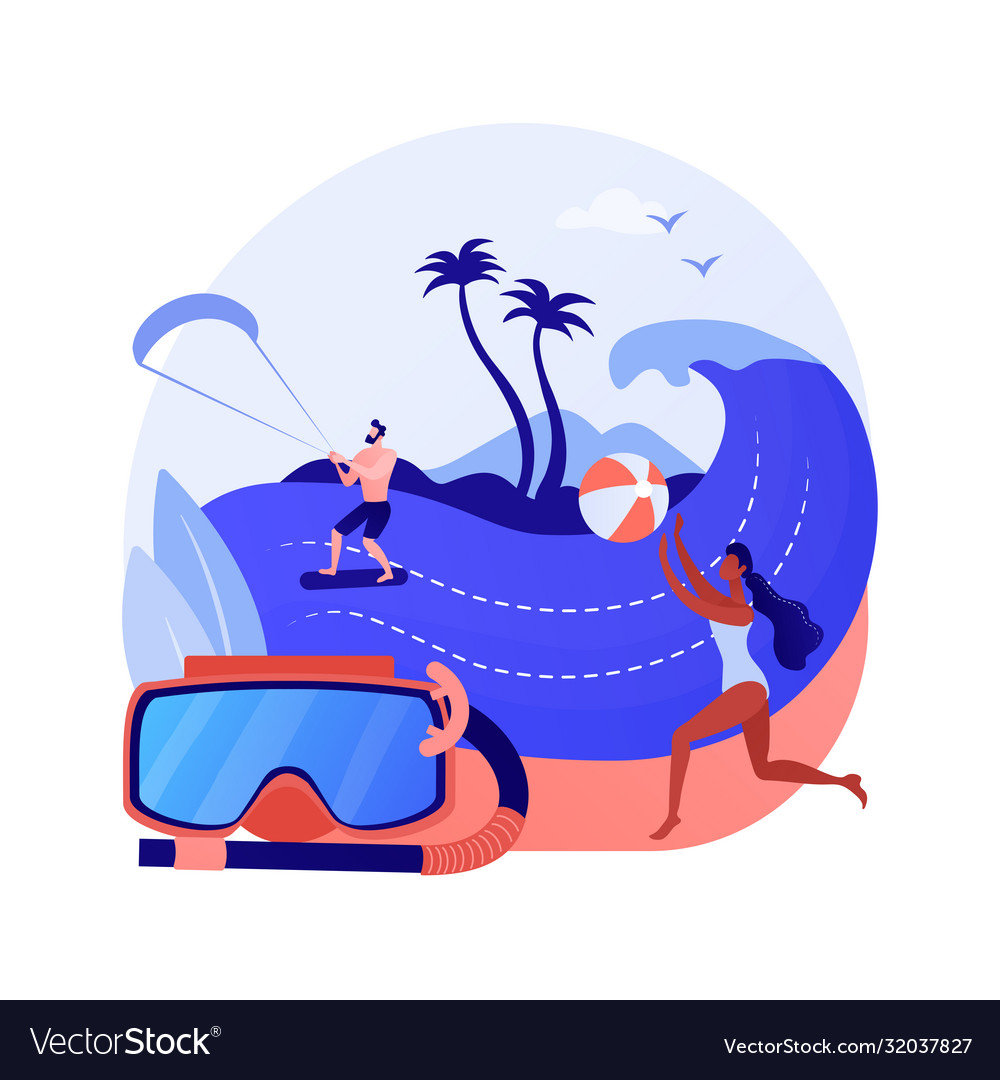 Summer beach activities concept metaphor