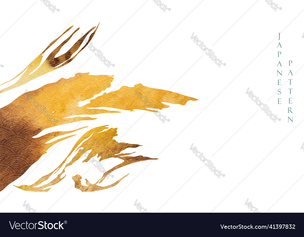 Abstract art background with japanese hand drawn vector image Abstract art background with japanese hand drawn
