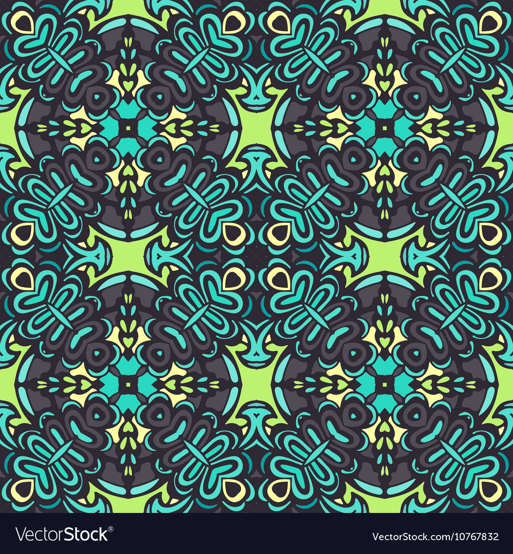 Abstract geometric tiles bohemian pattern