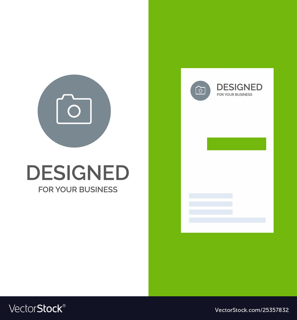 Camera image basic ui grey logo design vector image Camera image basic ui grey logo design