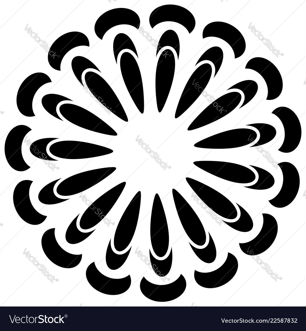 Circular geometric elements rotating radiating vector image Circular geometric elements rotating radiating
