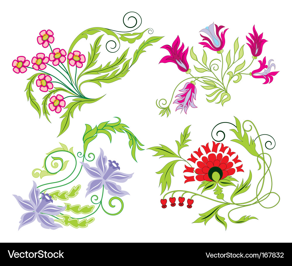 Flower collection Royalty Free Vector Image - VectorStock