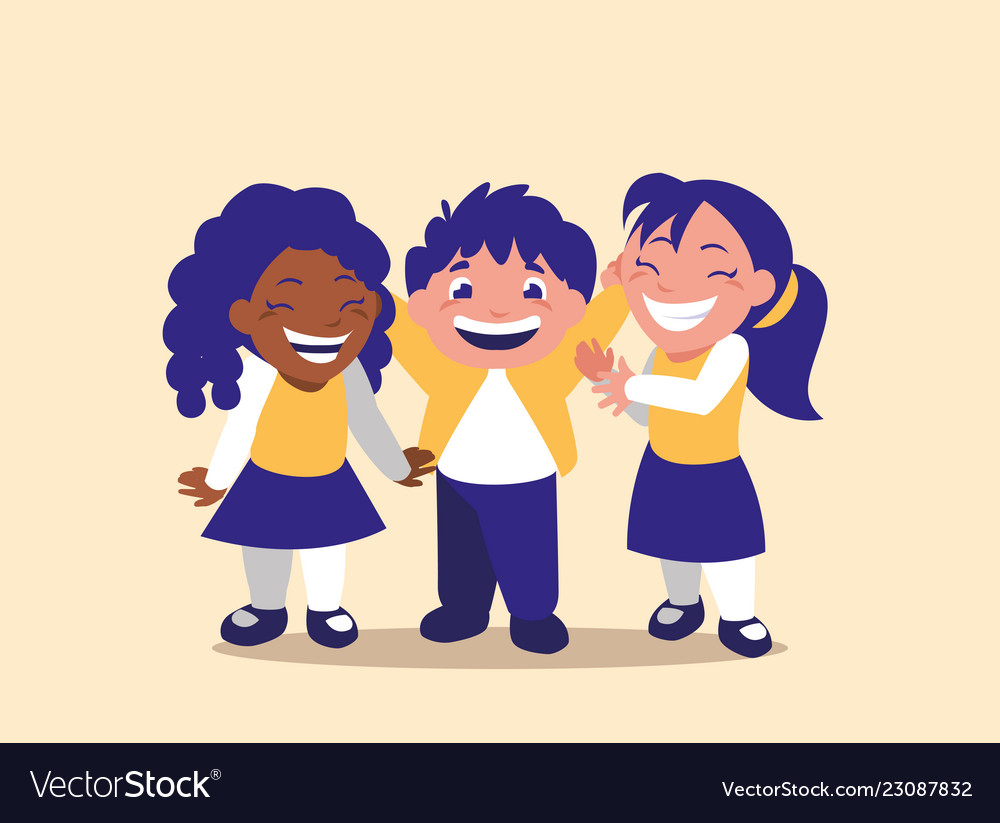 Group of cute children avatar character Royalty Free Vector