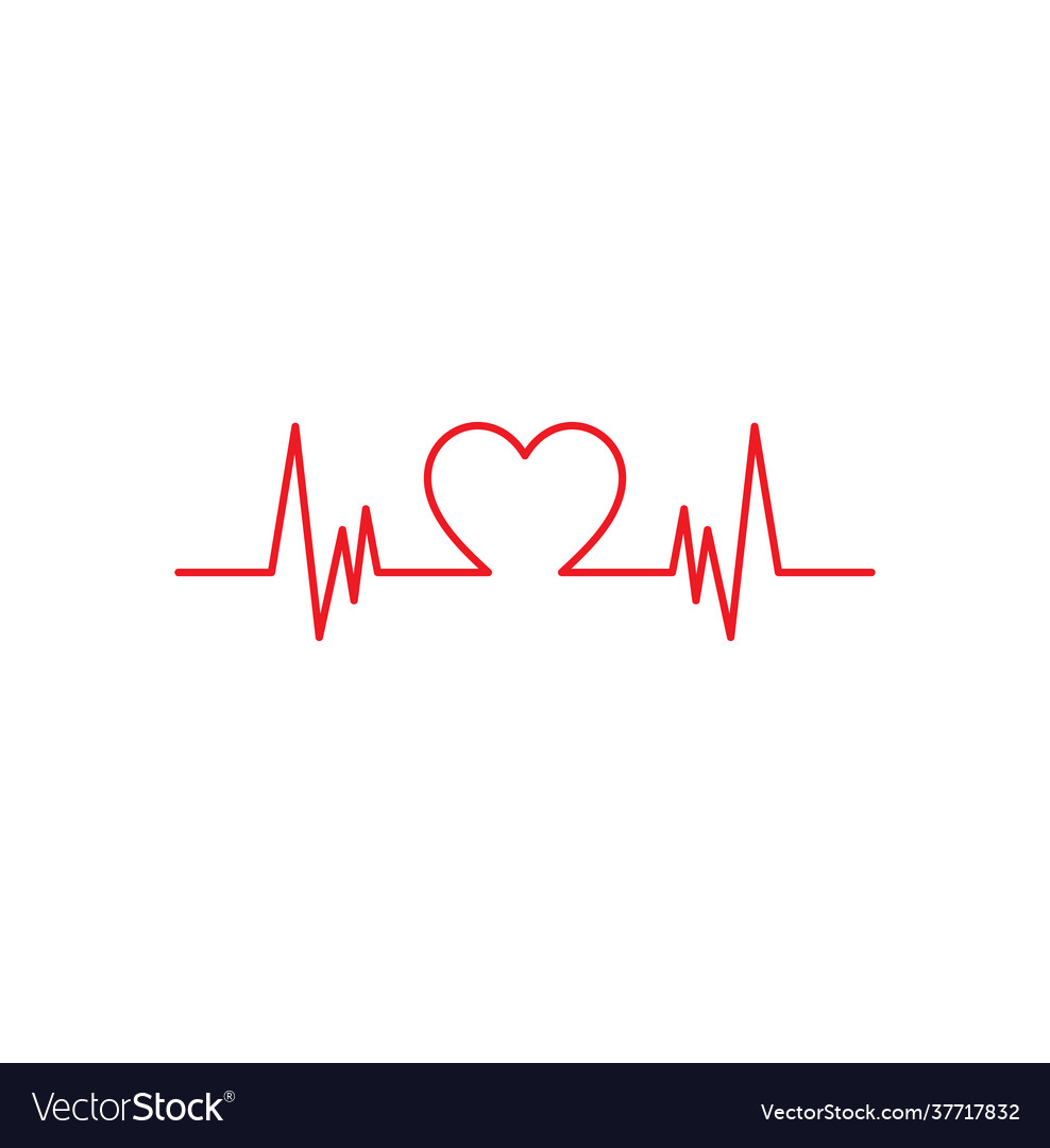 Heart beat Royalty Free Vector Image - VectorStock