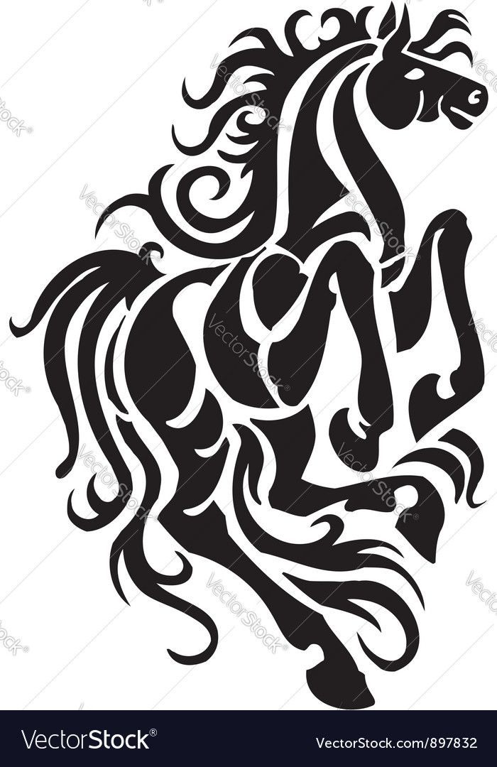 Horse in tribal style