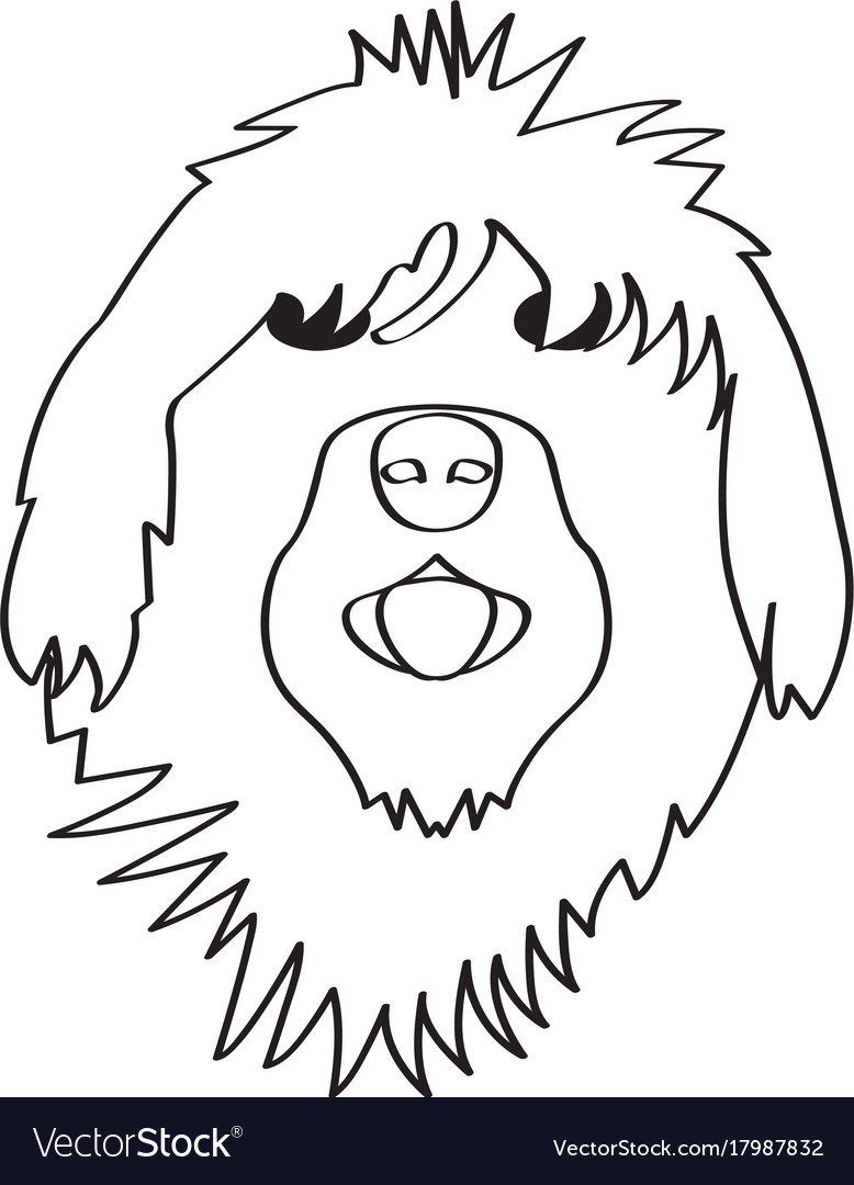 Isolated english sheepdog avatar