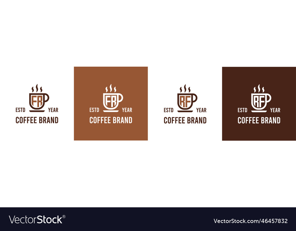 Buchstaben fr und rf Kaffee Logo für jede