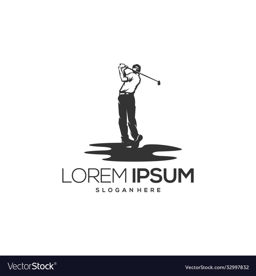 Playing golf Royalty Free Vector Image - VectorStock