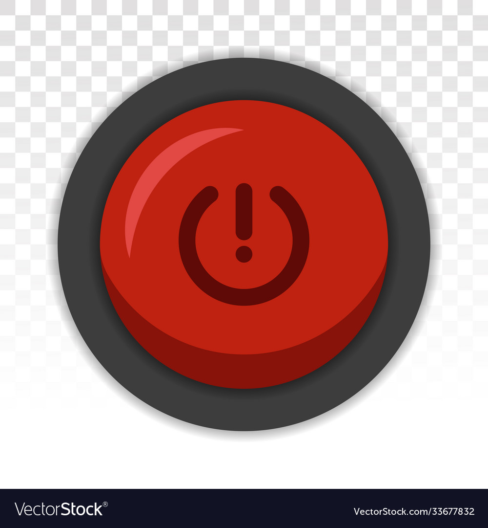 Power switch button on or off flat icon for apps Vector Image