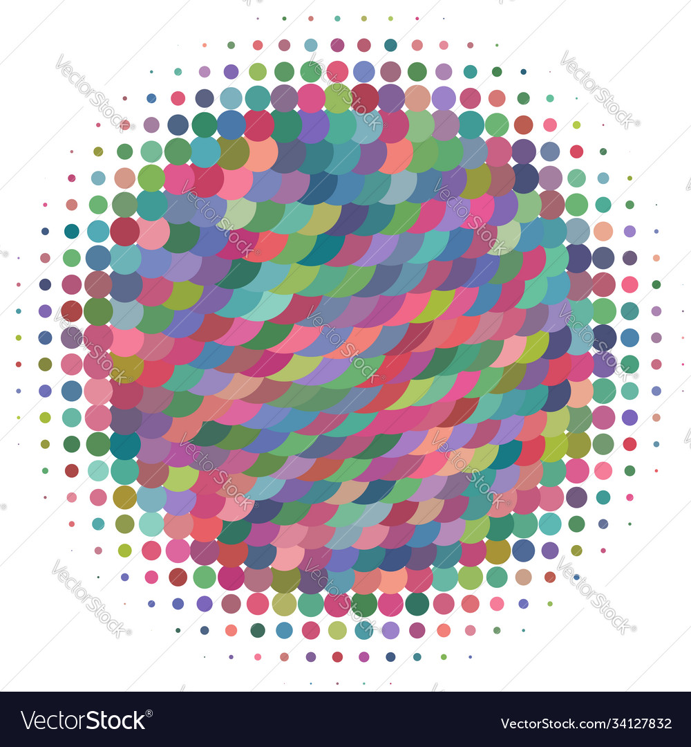 Random colorful dots halftone half-tone element Vector Image Random colorful dots halftone half-tone element