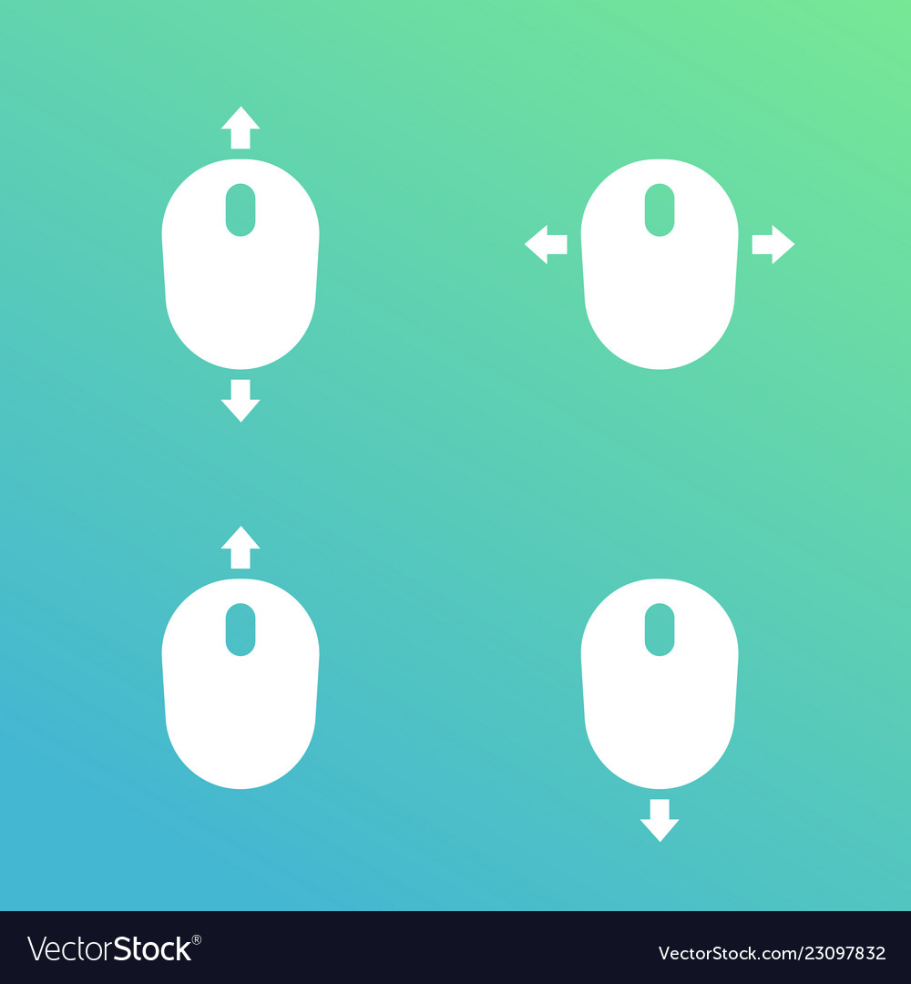 Scroll with mouse icons