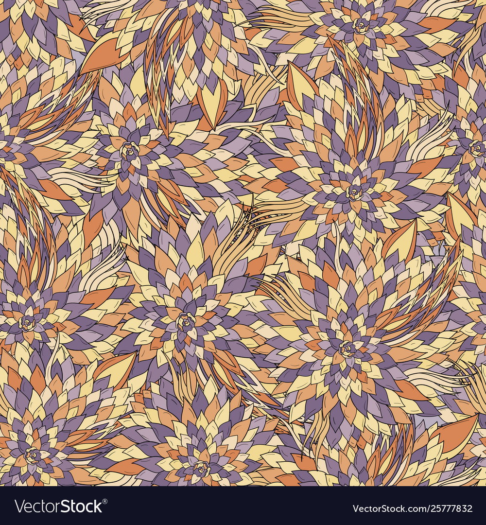 Seamless floral background with abstract patterns vector image Seamless floral background with abstract patterns
