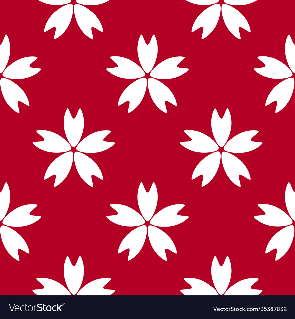 Seamless simple pattern background with flowers vector image Seamless simple pattern background with flowers