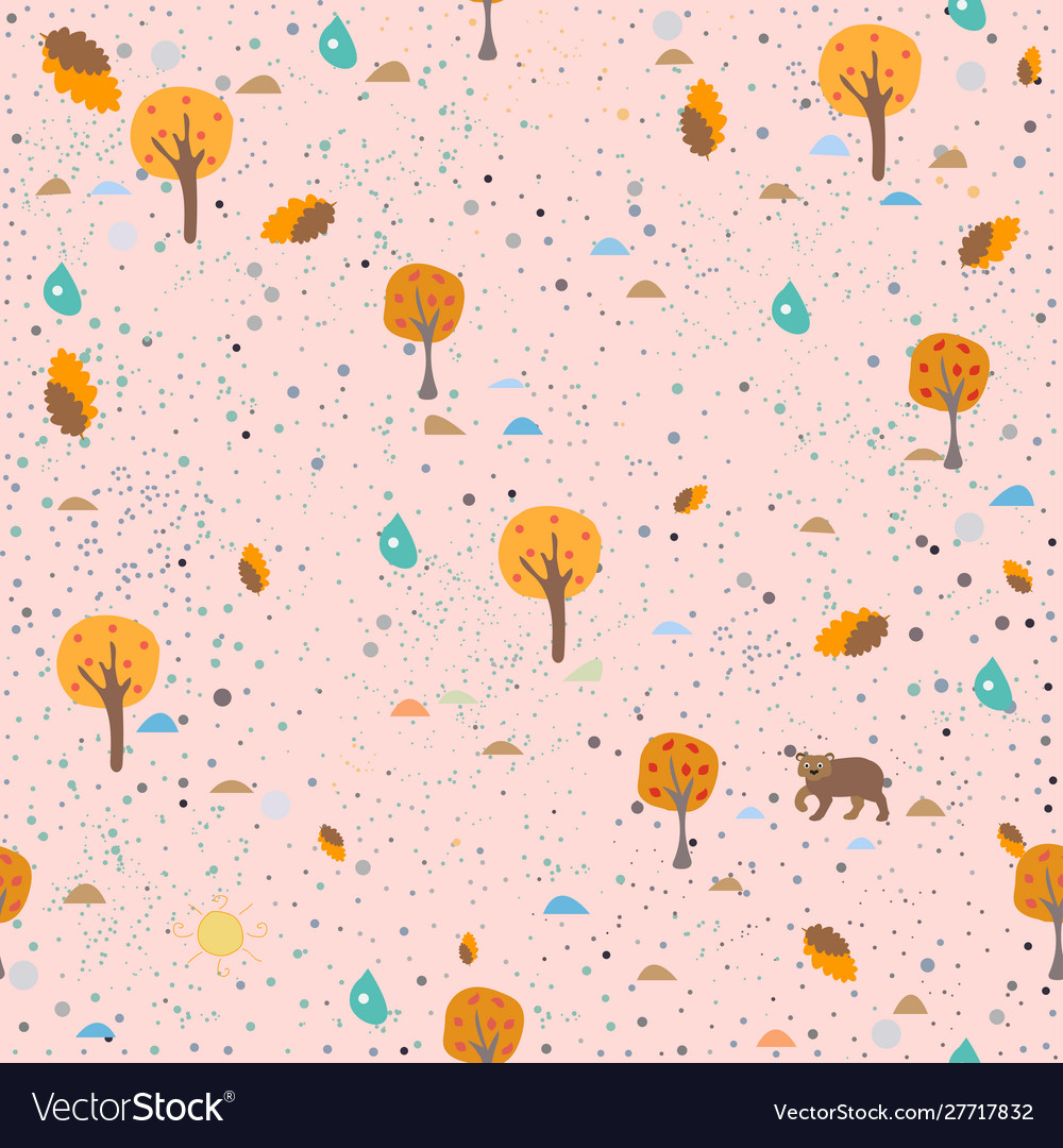 Seamless tree pattern