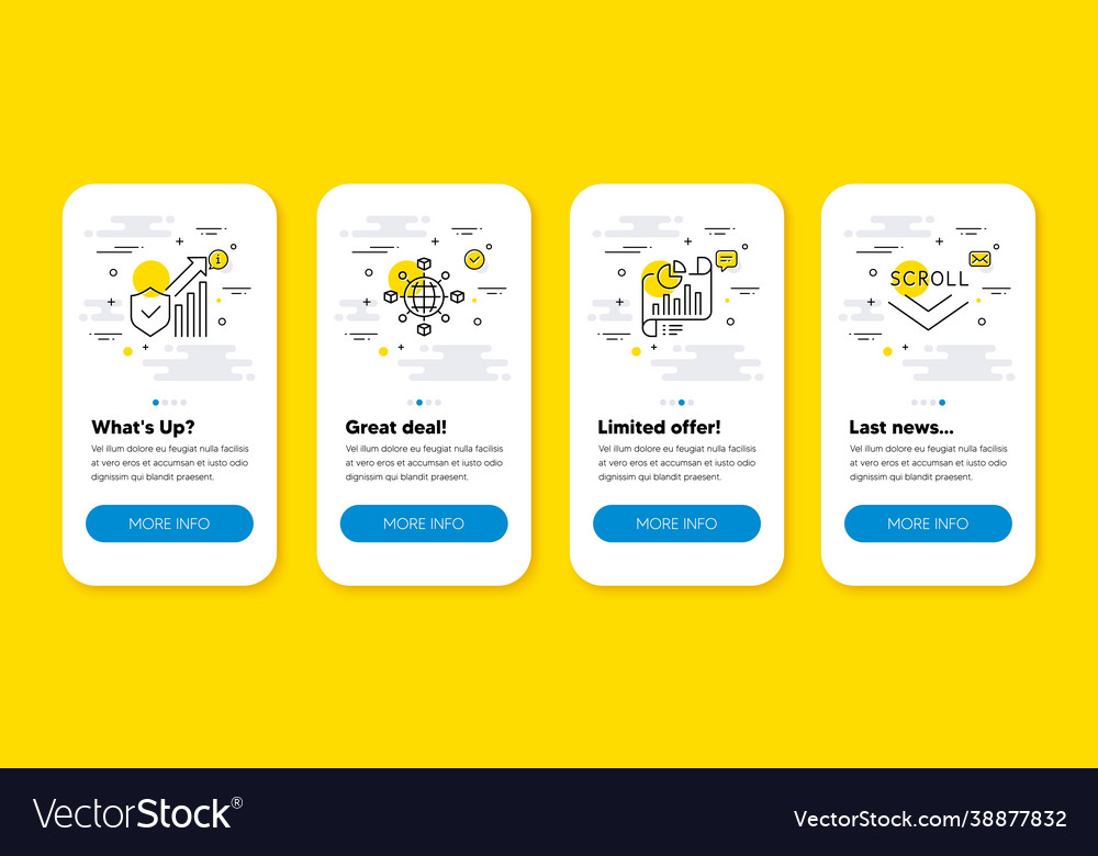 Set security statistics report document Vector Image Set security statistics report document
