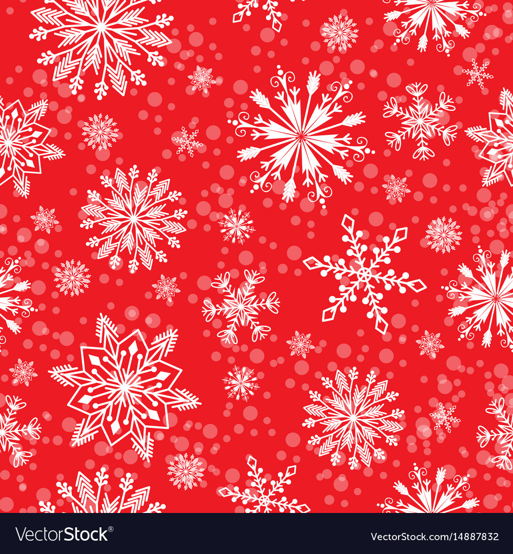 Snowflake seamless pattern