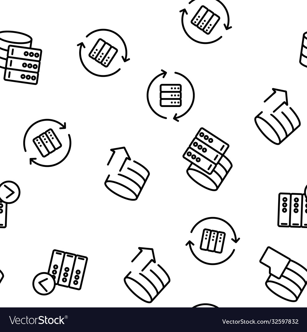 Sql Datenbank nahtloses Muster vector image Sql Datenbank nahtloses Muster