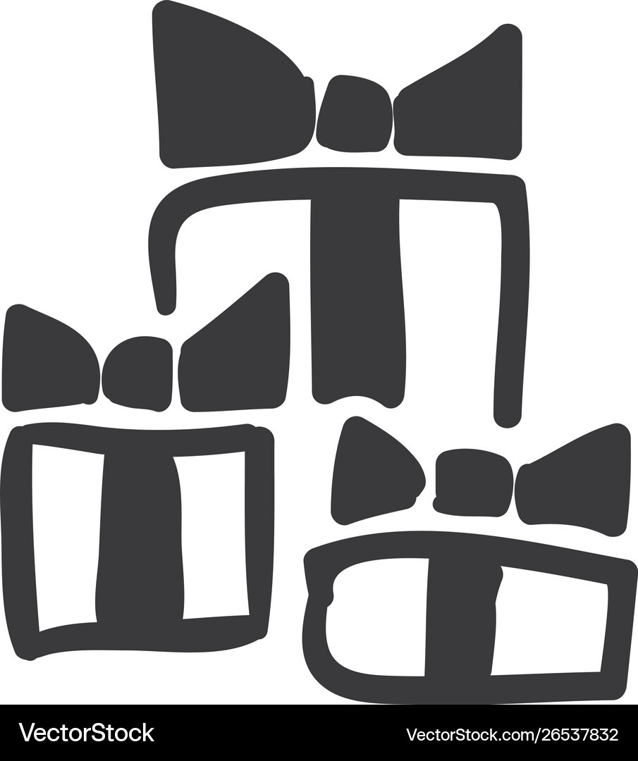 Stack gift boxes icon Royalty Free Vector Image