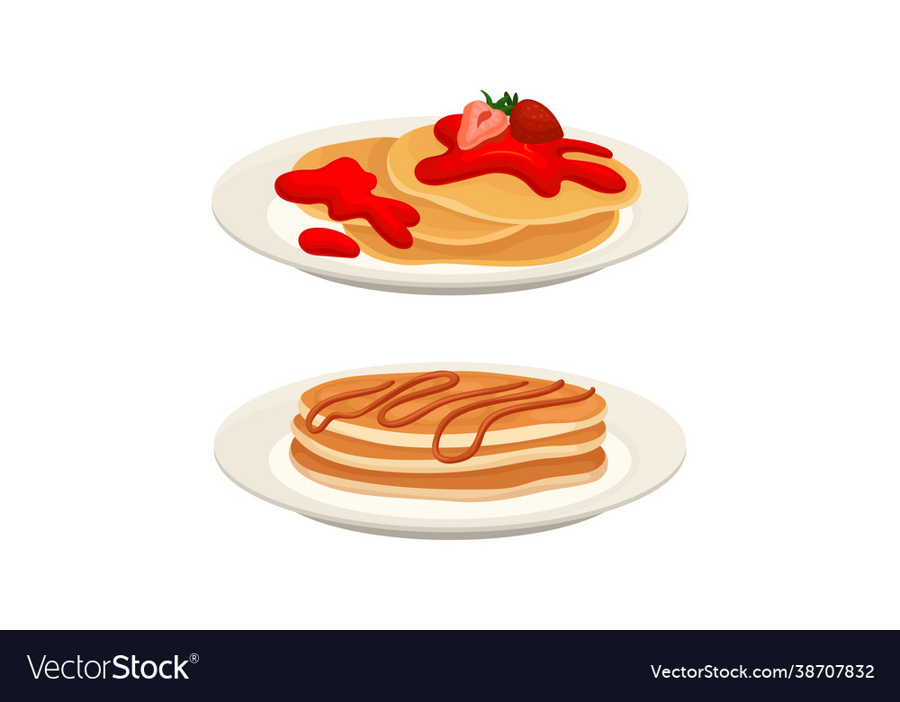 Sweet crepe or pancake served on plate