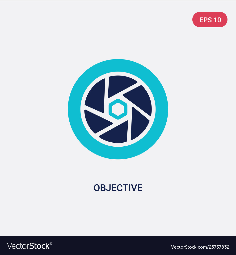 Two color objective icon from electronic stuff vector image Two color objective icon from electronic stuff