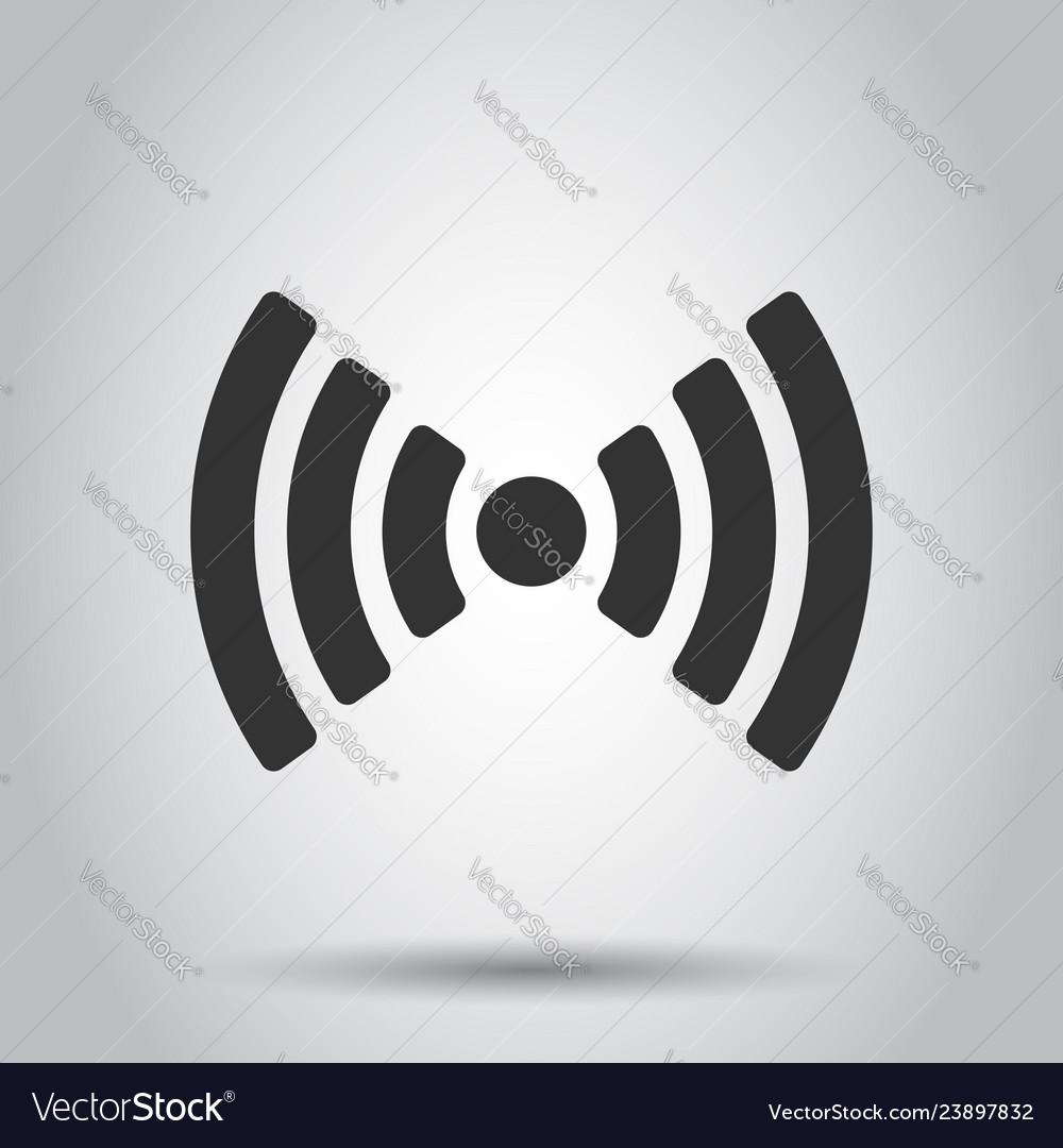 Wifi internet sign icon in flat style wi-fi