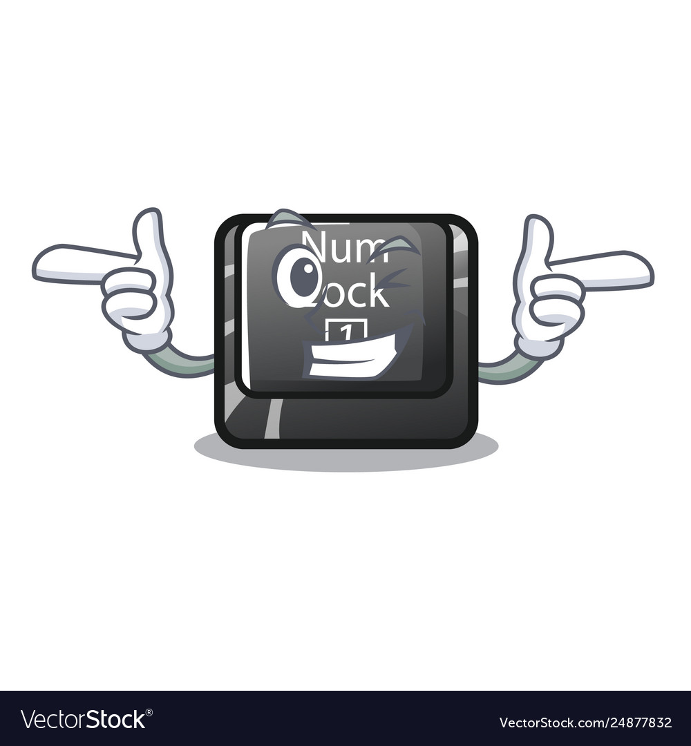 Wink num lock in cartoon shape
