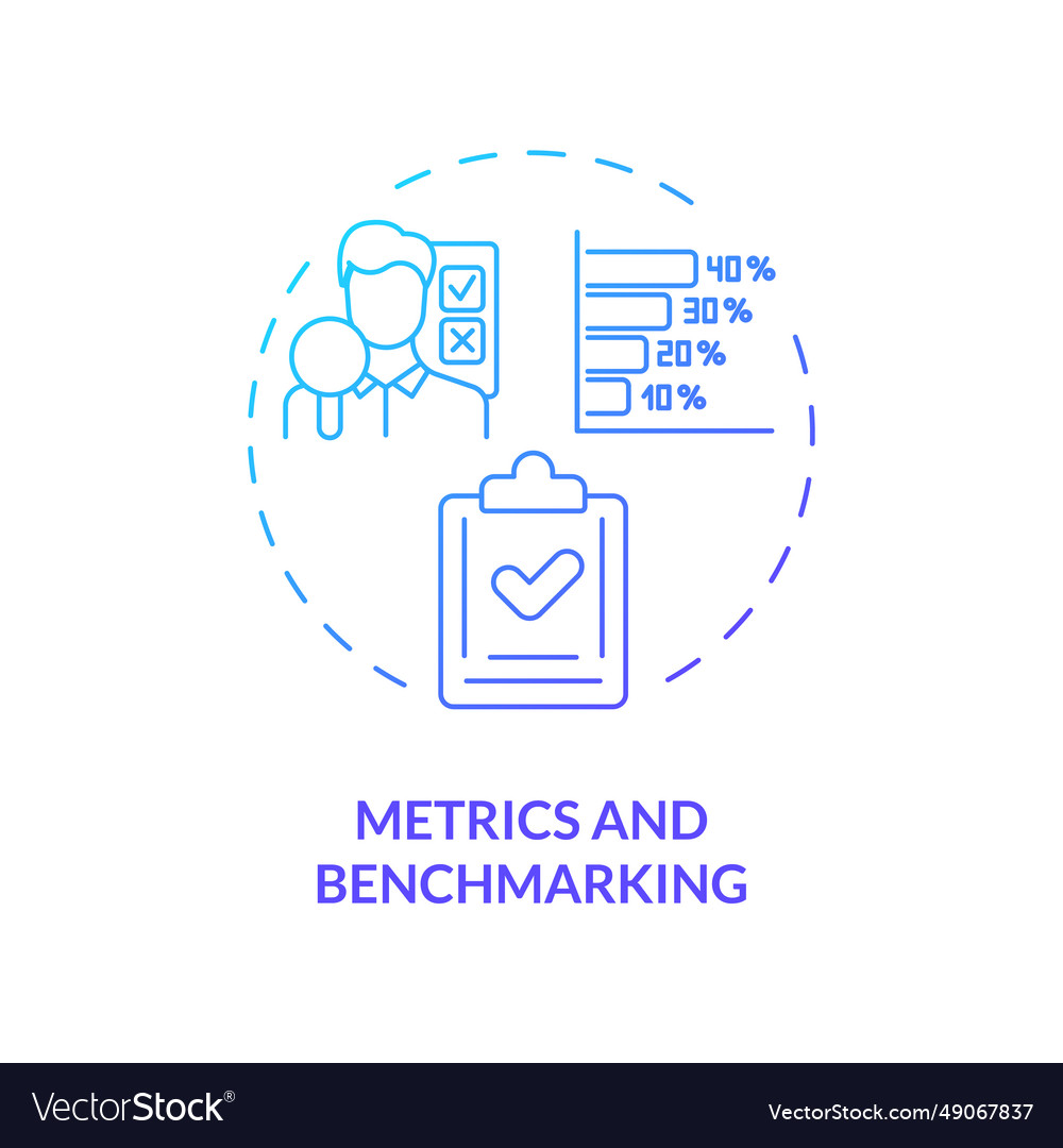 2d thin line gradient icon metrics