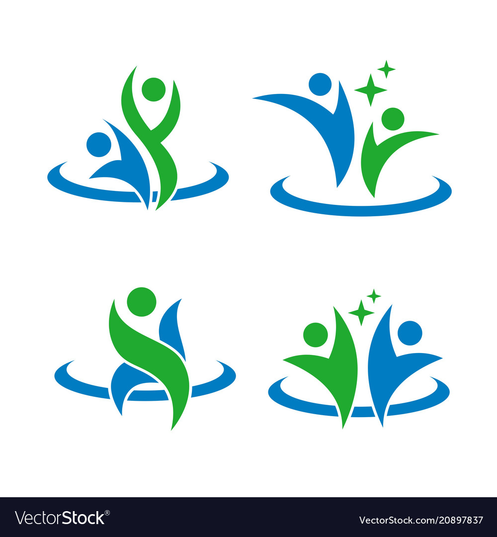 Abstract People Collection Logo Set
