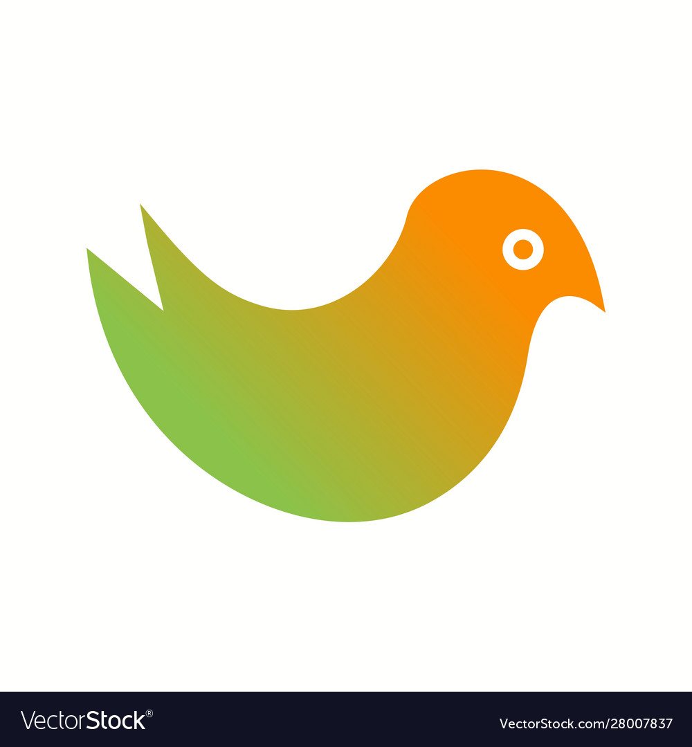 Beautiful cutie bird glyph icon