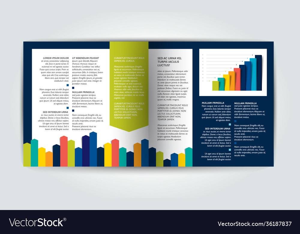 Brochure booklet page text layout magazine Vector Image