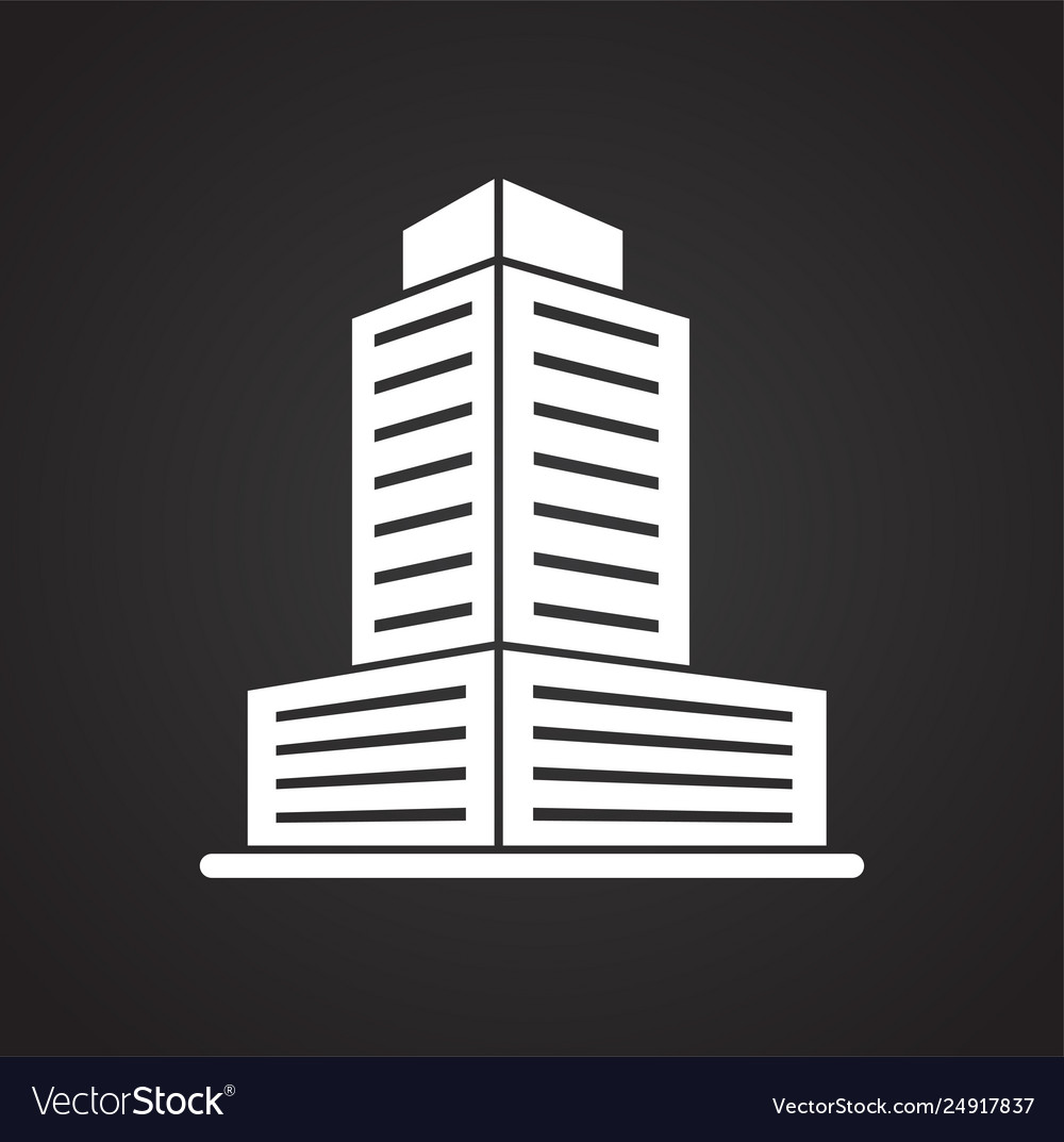 Building icon on background for graphic and web Vector Image Building icon on background for graphic and web