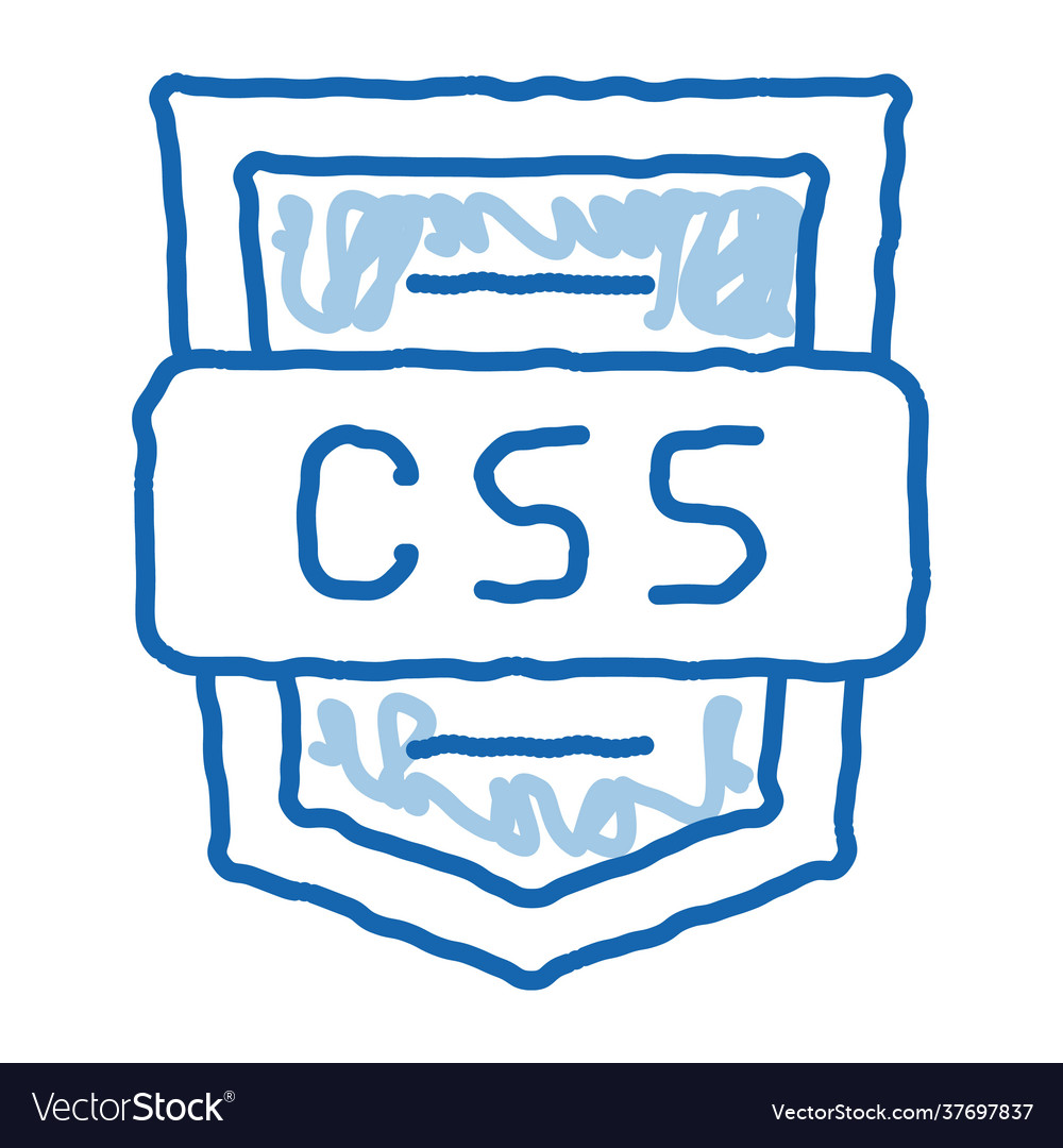 Codierung Sprache css system doodle icon hand gezeichnet vector image Codierung Sprache css system doodle icon hand gezeichnet