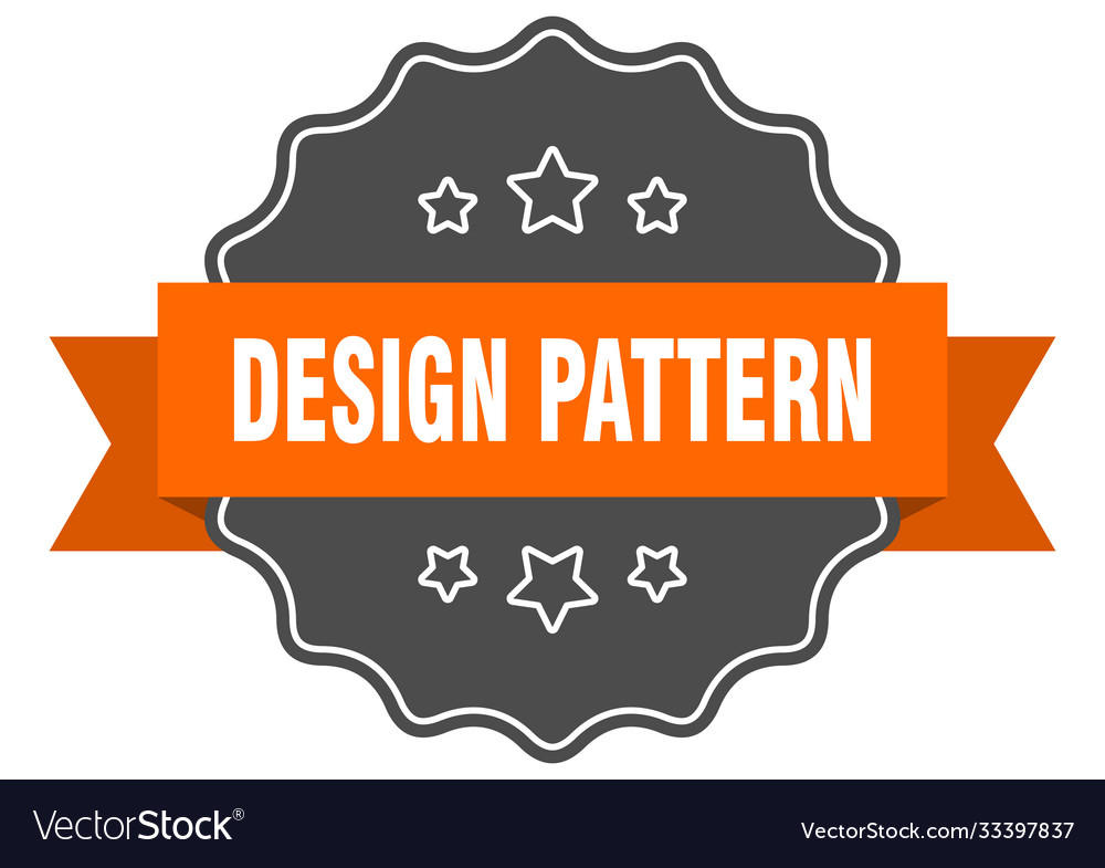 Design pattern label isolated seal