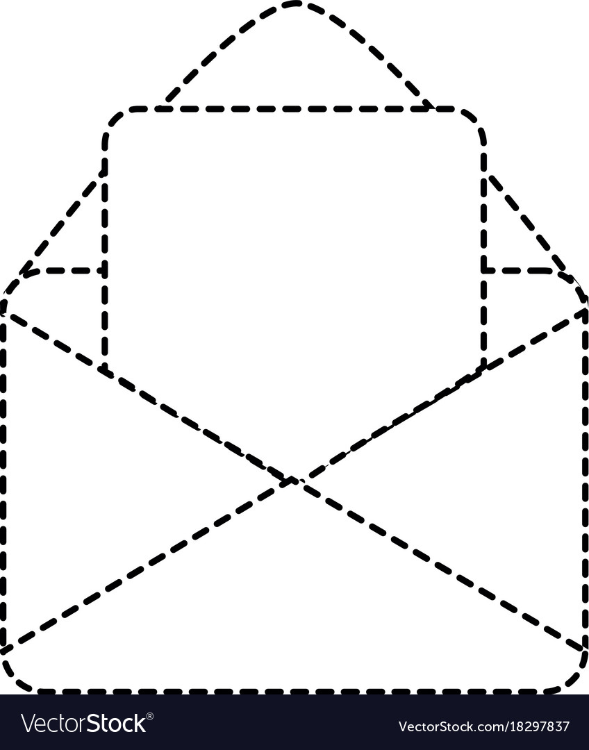 Dotted shape card message with letter document