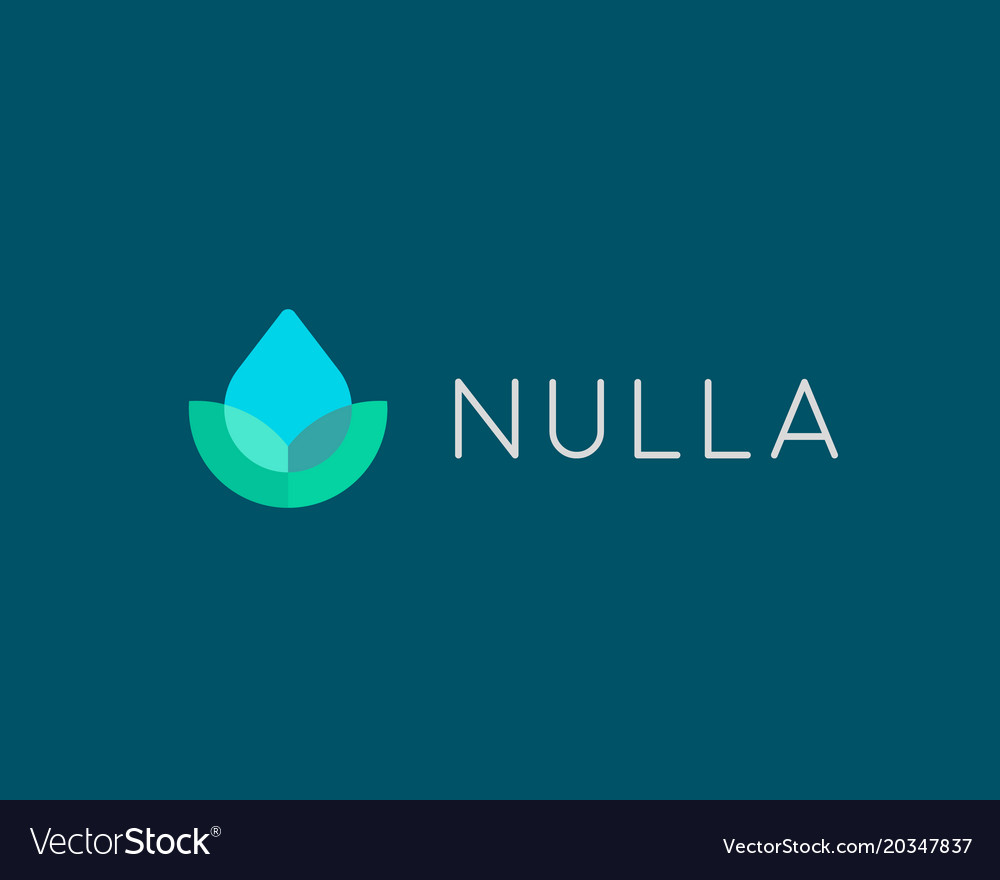 Eco water drop logotype leaf spa flower Royalty Free Vector