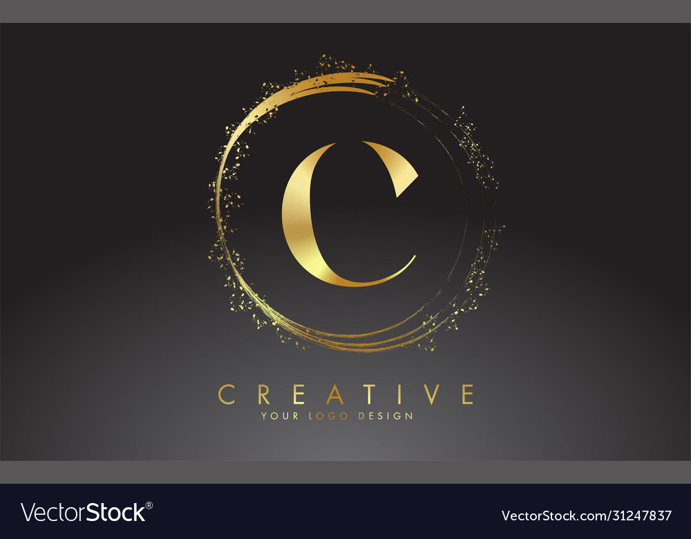 Elegant Golden C Letter Logo