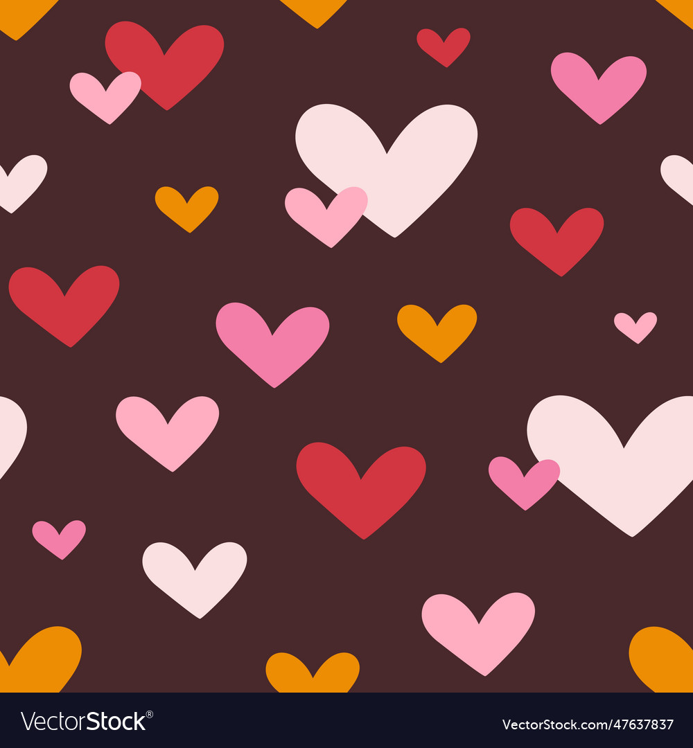 Hearts seamless love pattern endless romantic