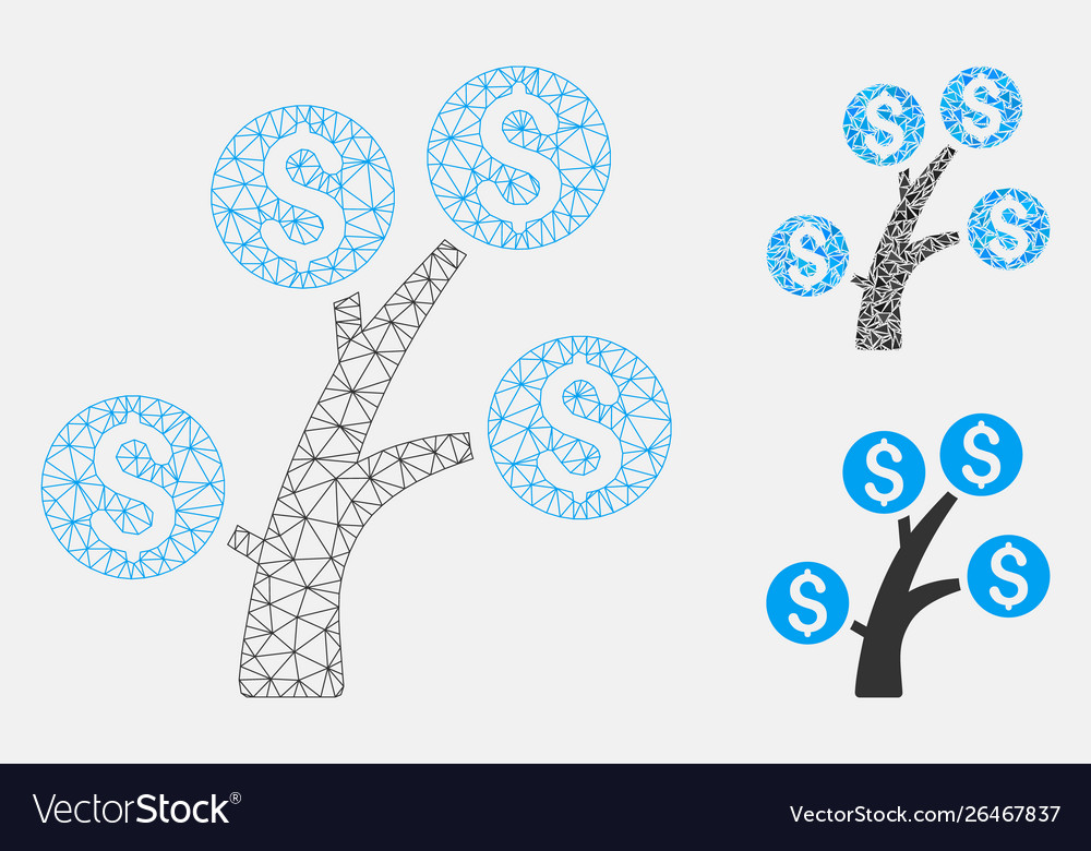 Money tree mesh network model and triangle