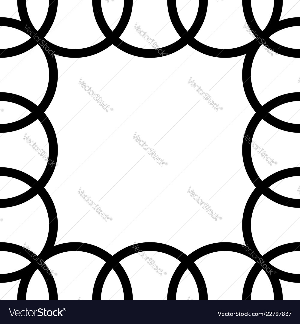 Repeatable circle pattern border editable vector image Repeatable circle pattern border editable