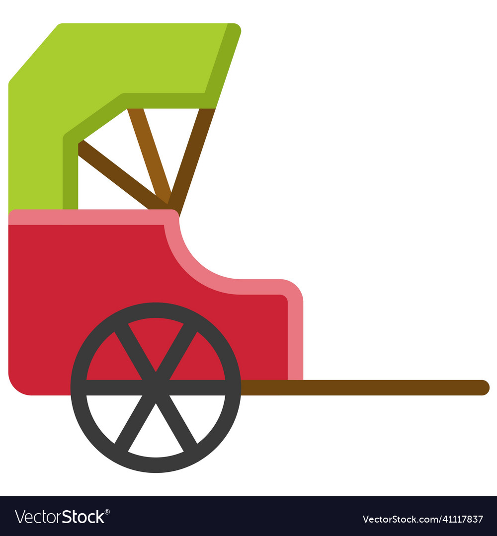 Rickshaw icon chinese new year