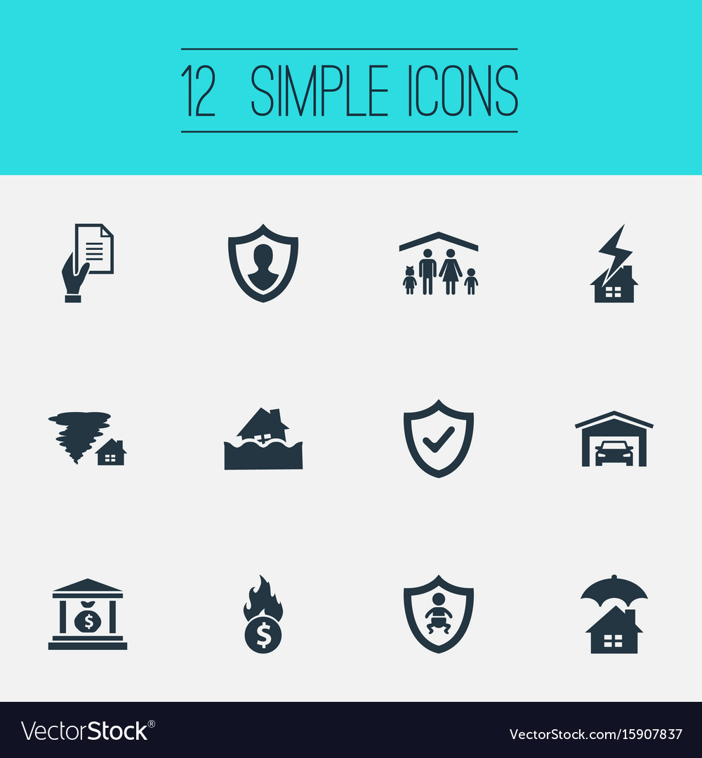 Set of simple fuse icons