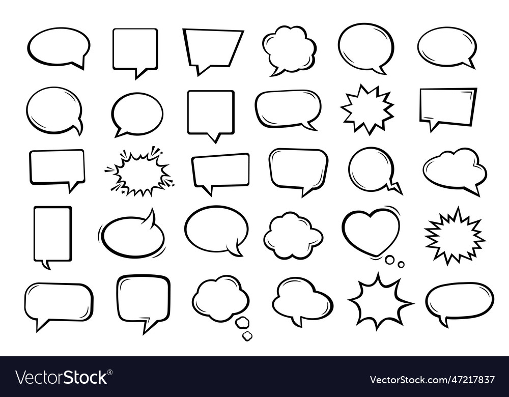 Speech bubbles for comics
