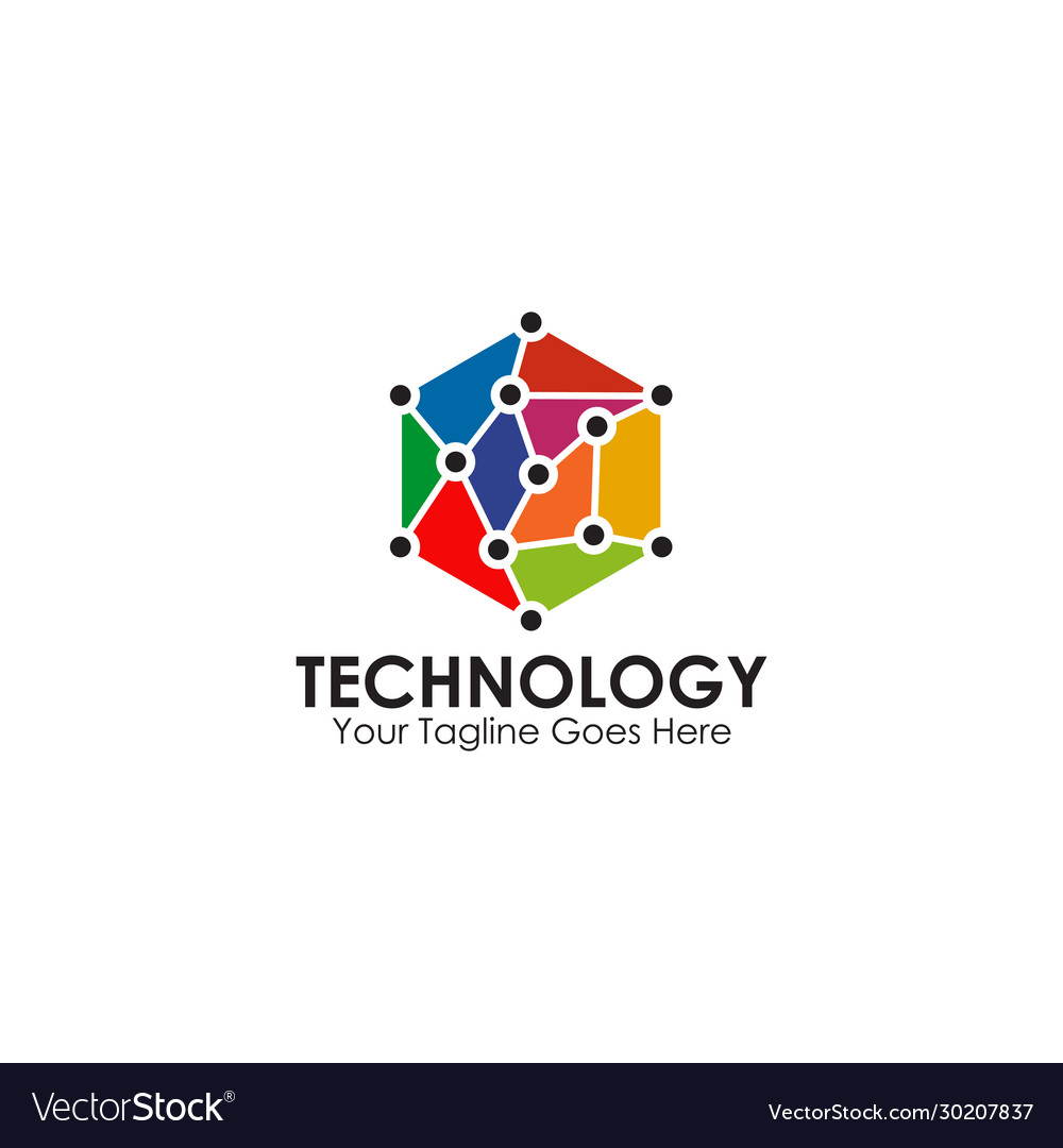 Technologie Logo Design mit Schaltungselement vector image Technologie Logo Design mit Schaltungselement