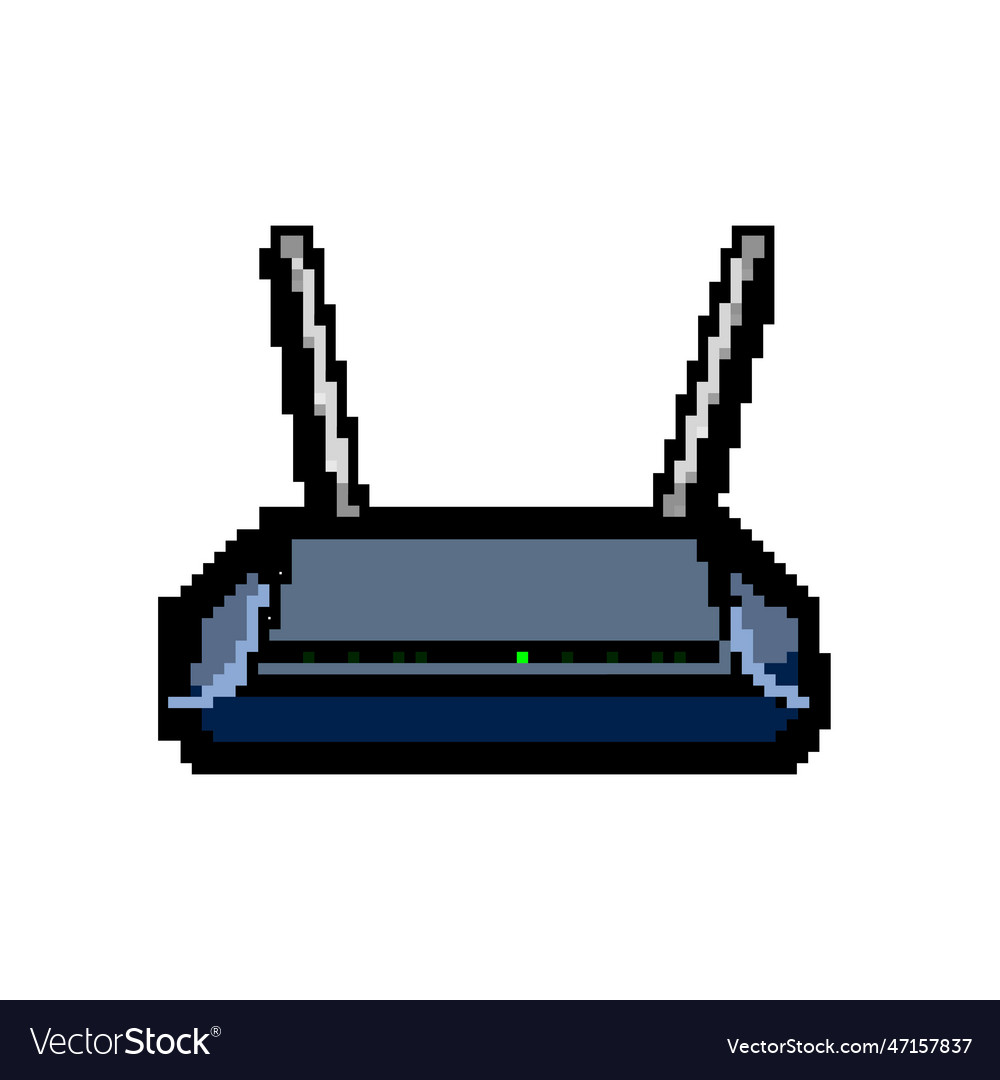 Wifi dsl modem game pixel art vector image Wifi dsl modem game pixel art